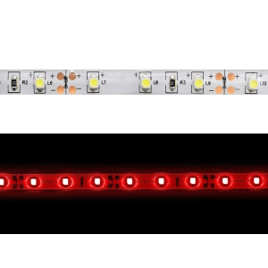Tira de LEDs externa 3528 60 L/M rojo 24V x metro