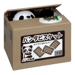 Alcancia Panda Roba Monedas Panda Box A Pilas Ahorro