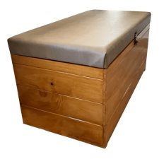 Baúl 1x40x40 Guardatodo, Juguetes De Pino Ruedas