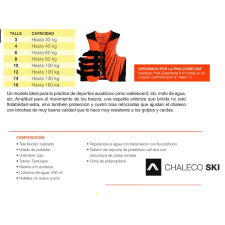Chaleco Aquafloat SKI 4T Naranja Fluo-Negro