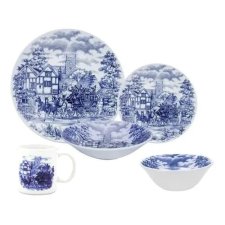 Set X6 Plato Playo Casa Cena Inglesa Retro Vintage Antiguo