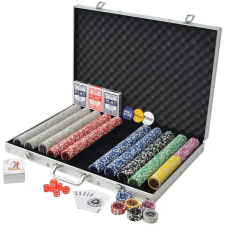 Juego de Póker con Maletín y 1000 Fichas Láser Aluminio Set de Póquer
