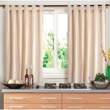 Cortina Rustica Corta Living Dormitorio Cocina Tela Tramada