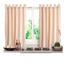 Cortina Rustica Corta Living Dormitorio Cocina Tela Tramada