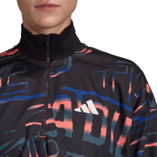 Buzo Adidas Estampado Con Medio Cierre De Mujer