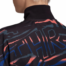 Buzo Adidas Estampado Con Medio Cierre De Mujer