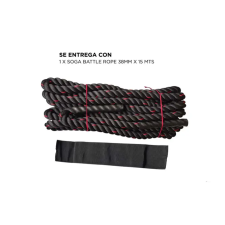 Soga De Entrenamiento Gadnic Battle Rope 38mm x 15 Mts