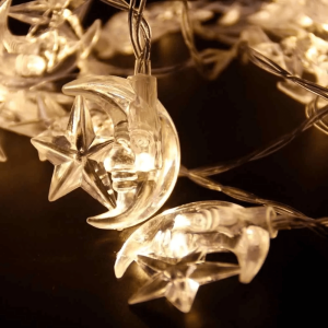 Guirnalda Lunas Y Estrellas Luces Led Cálida 4,80 Mts