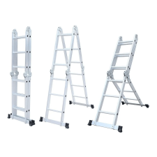 Escalera Aluminio Articulada Plegab 4.45m 4x4 Plataforma Kit