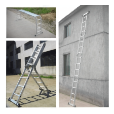 Escalera Aluminio Articulada Plegab 4.45m 4x4 Plataforma Kit