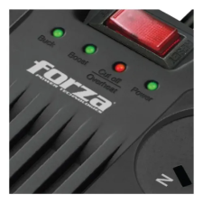 Estabilizador de tensión Forza FVR 1200VA Series FVR-1202A 1200VA entrada y salida de 220V CA negro