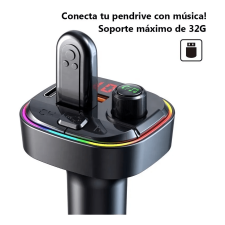Transmisor Fm Bluetooth P Auto Rgb