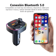 Transmisor Fm Bluetooth P Auto Rgb