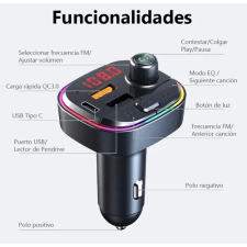 Transmisor Fm Bluetooth P Auto Rgb
