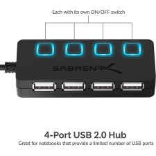 Sabrent HUB 4 Puertos USB 2.0